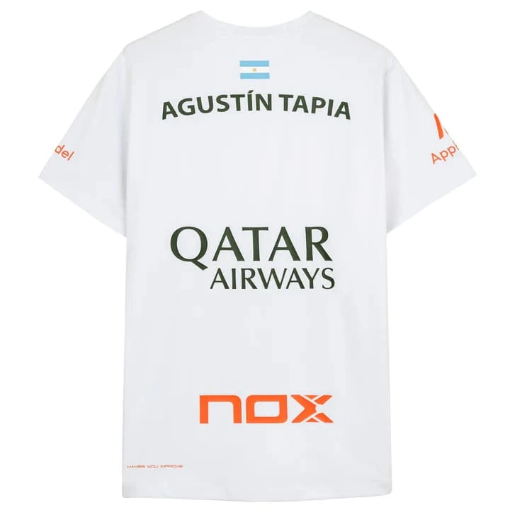 T-shirt NOX Sponsors AT10 Blanc de Agustin Tapia – Image 2